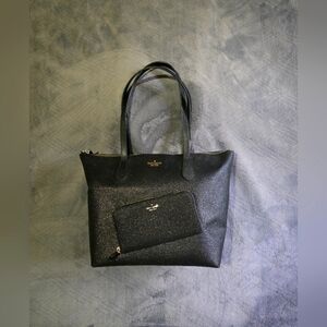 VGUC Kate Spade Black Glitter Tote With Matching Wallet 😊